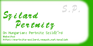 szilard pertnitz business card